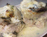 Foto del paso 10 de la receta: FILET DE 🐟MERLUZA🐟 (relleno) ARROLLADO Y CUBIERTO CON SALSA CREMA DE QUESO ROQUEFORT🧀🐟