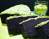 Foto langkah ke 12 dari resep Brownies Ketan Hitam Kukus Topping Green Pea Powder.