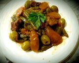 Une image de l'étape 3 de Tadjine aux haricots,olives verts.