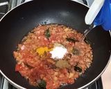 A picture of step 6 of Fried Aloo Baingan.