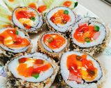 Hình bước làm 3 của món Kim bap chiên xù