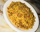 A picture of step 2 of Meaty jallof macaroni.