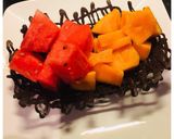 A picture of step 2 of Fruit Chocolate Basket :.