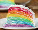 A picture of step 9 of Rainbow Crepe Cake.
