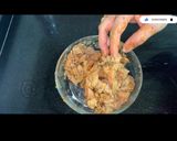 A picture of step 3 of Chicken 65.