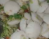 A picture of step 3 of Schezwan mini idlis.