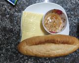Hình bước làm 1 của món Bánh mỳ nướng phô mai