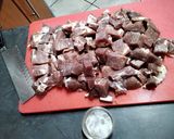 A picture of step 2 of Sweet and Sour Pork.