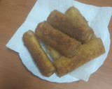 Foto del paso 3 de la receta: Cañas de dulce de membrillo y queso fresco con natillas