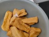 Bobor daun singkong tahu cue