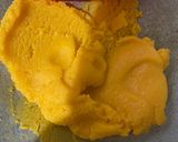 A picture of step 3 of Kesar malai burfi.