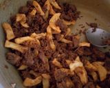 A picture of step 3 of Beef Fries roll.