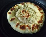 A picture of step 15 of Aloo kabab naan without oven serve with raita.