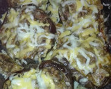 Foto del paso 5 de la receta: Berenjenas rellenas de pollo salchichas y champiñones en el microondas