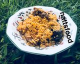 A picture of step 5 of Nats native jollof.