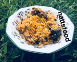 A picture of step 5 of Nats native jollof.