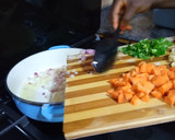A picture of step 4 of Chapati and veggie egg sauce.