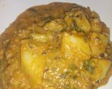 A picture of step 1 of Yam and beans porridge.