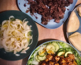 Foto del paso 12 de la receta: Cena asiática: Pan bao casero con carne desmechada & Ensalada con tofu caramelizado