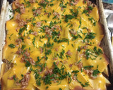 Foto del paso 7 de la receta: Pollo y Papas cuña con Panceta Cheddar y Ciboulette 🍗🥔🥓🧀
