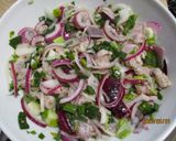Marinált harcsa cukkini "spagettival" recept fázis 1 fotója