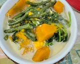 Foto langkah ke 3 dari resep Lodeh Santan Labu Kuning, Bayam, Kacang Panjang, dan Jagung.