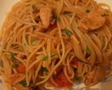 A picture of step 5 of Spaghetti with chicken.