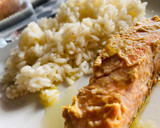 Foto del paso 3 de la receta: Salmón a la mostaza con arroz