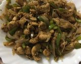 A picture of step 4 of Dry Chicken chilli.