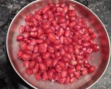 A picture of step 1 of Pomegranate salad.