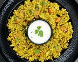 A picture of step 6 of Foxtail Millet Khichdi with Moong Sprouts/Soya Chunks and mixed vegetables.