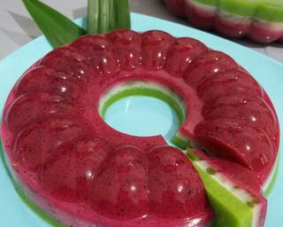 Puding Naga Lapis Cendol Pandan - Step 4