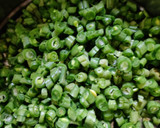 A picture of step 1 of String beans avial.