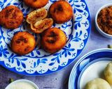 A picture of step 4 of Sooji Manda Pitha.