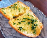 A picture of step 3 of Vietnamese Garlic Bread with Cilantro Butter.