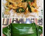 Foto langkah ke 6 dari resep Nasi Bakar Ayam & Teri.