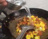 A picture of step 2 of Tori ki sabzi.