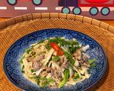 Hình bước làm 4 của món Măng Trúc Xào Bò
