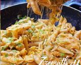 A picture of step 3 of Cheesy Desi Penne.