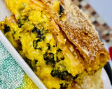 Foto del paso 6 de la receta: EMPANADA XXL DE 🥬ACELGA🥬, 🥦COLIFLOR🥦 Y 🧅CEBOLLA🧅CARAMELIZADA CON 🧀🧀QUESO 🧀 🧀