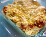 A picture of step 3 of Easy Baked Nachos with Ground Beef and Cheese.