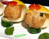 A picture of step 3 of Rice balls.