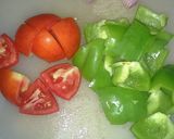 A picture of step 1 of Shimla mirch paneer.