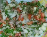 A picture of step 3 of Salsa Salad With Cucumber Wrap.