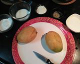 A picture of step 1 of Mango kulfi.