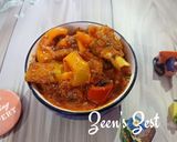 A picture of step 6 of Mutton Jalfrezi.