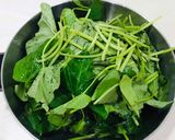 Foto langkah ke 2 dari resep Daun ketela rebus bumbu kecap jamur.