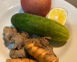 Foto langkah ke 1 dari resep Mix Jus Apel, Timun, Kunyit, Jahe, Lemon.