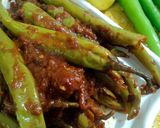 A picture of step 5 of Hari Mirchon ka Salan.