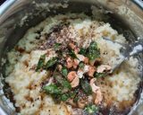A picture of step 8 of Anjaneyar Temple milagu (black pepper) pongal.